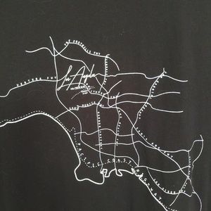 Los Angeles California map tee